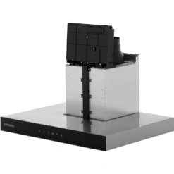 Samsung Prezio NK24M5070BS 60cm Chimney Cooker Hood - Stainless Steel / Black Glass -Hoove Kitchen Shop 14200058 3255011777954878