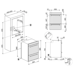 Smeg Classic DOSP6390X Built In Electric Double Oven - Stainless Steel -Hoove Kitchen Shop 14200067 2095011759249179