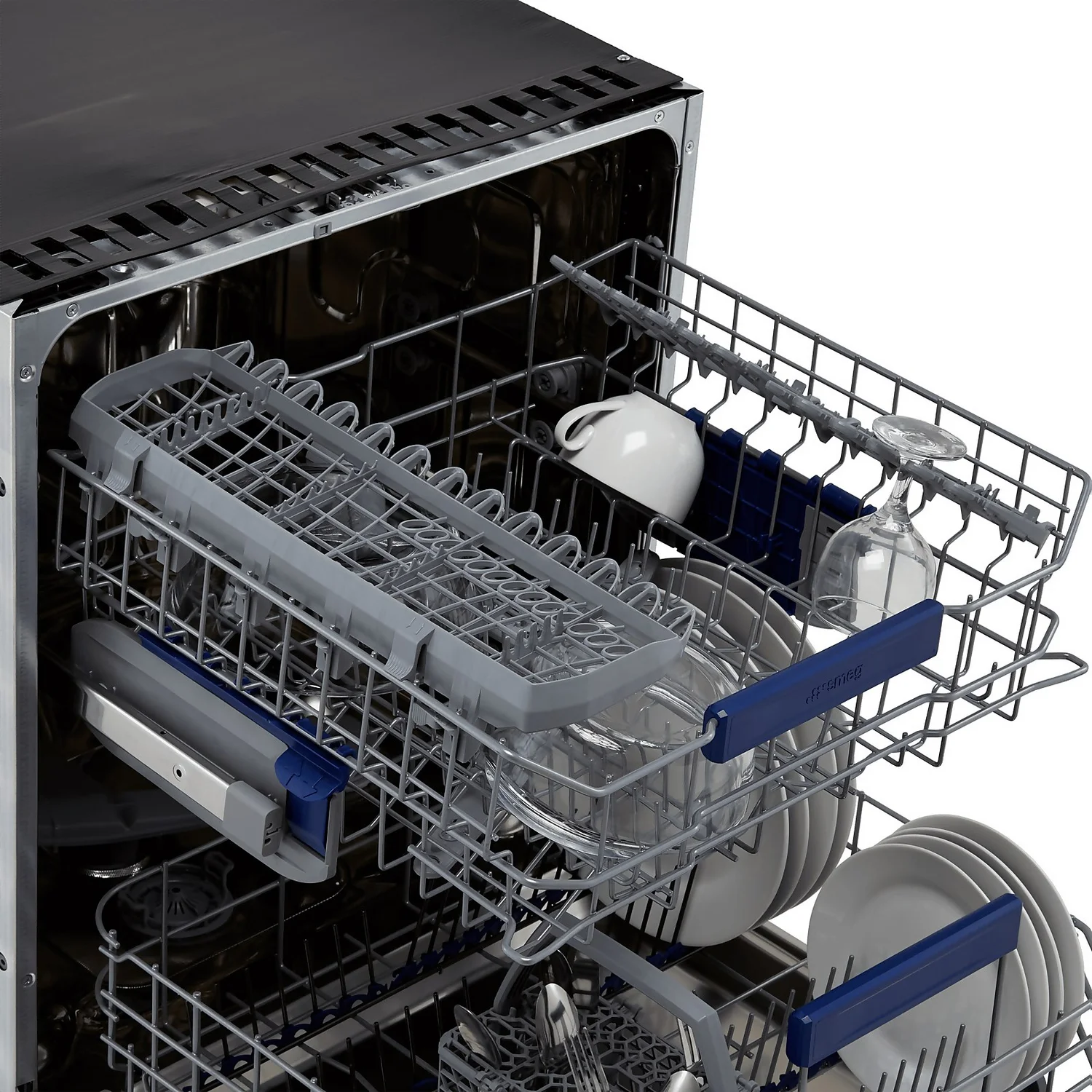 Smeg DIA211DS Fully Integrated Standard Dishwasher - Black Control Panel With Fixed Door Fixing Kit 2 Smeg DIA211DS Fully Integrated Standard Dishwasher - Black Control Panel With Fixed Door Fixing Kit - Image 2