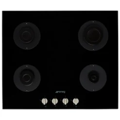 Smeg Piano Design PV264N 60cm Gas Hob - Black -Hoove Kitchen Shop 14200081 6565011750570251